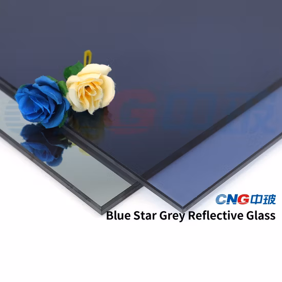 La Chine fabricant 3 mm 4 mm 5 mm 6 mm 8 mm enduit de verre flotté teinté verre teinté bleu
