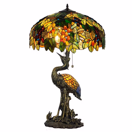 Lampe en verre teinté de Table Tiffany de 12 pouces et 16 pouces pour la maison/restaurant/hôtel