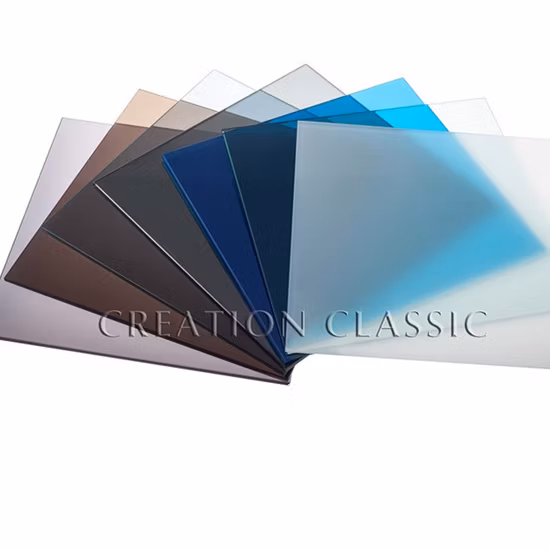 Vitrail feuilleté avec film bleu de 0,38/0,76 mm pour la construction et la décoration